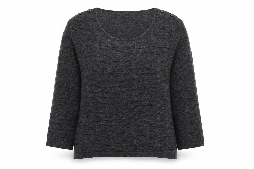 Country Casuals Womens Grey Round Neck Acrylic Pullover Jumper Size M