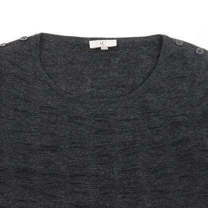 CC Womens Grey Round Neck  Acrylic Pullover Jumper Size M