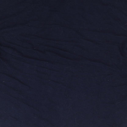 F&F Womens Blue  Viscose Jersey T-Shirt Size 12 V-Neck