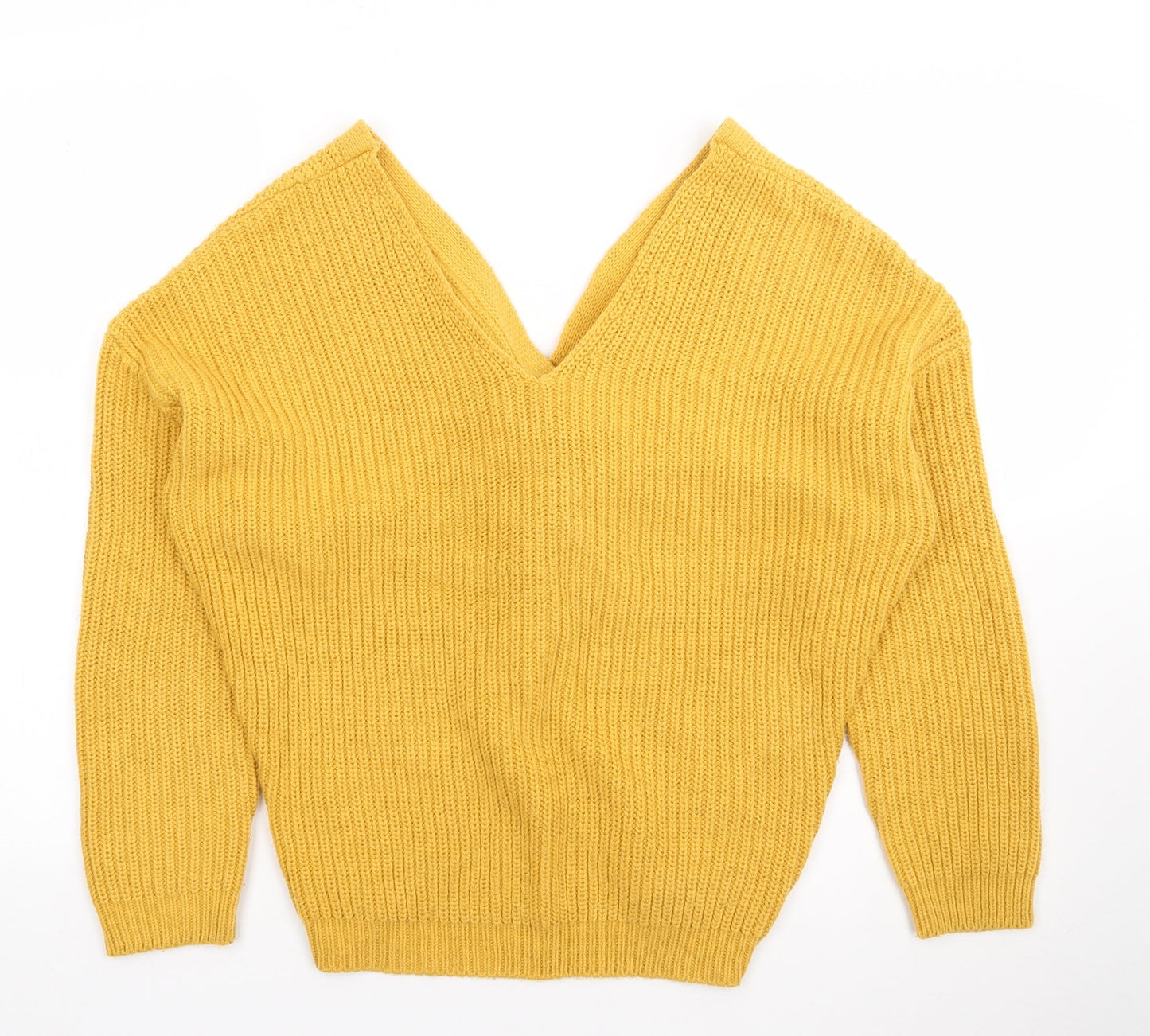 Womens UK Size S New Look Yellow Pullover Jumper