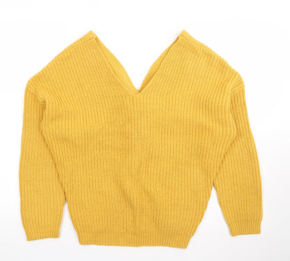 Womens UK Size S New Look Yellow Pullover Jumper