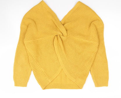 Womens UK Size S New Look Yellow Pullover Jumper