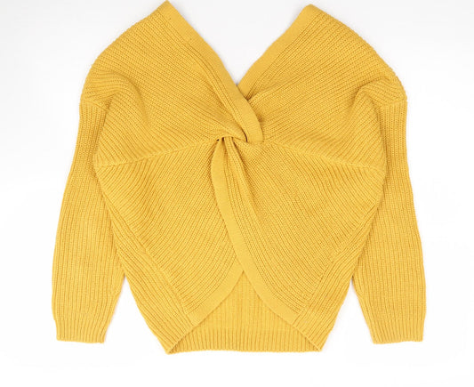 Womens UK Size S New Look Yellow Pullover Jumper