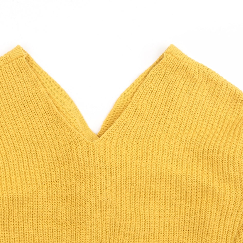 Womens UK Size S New Look Yellow Pullover Jumper