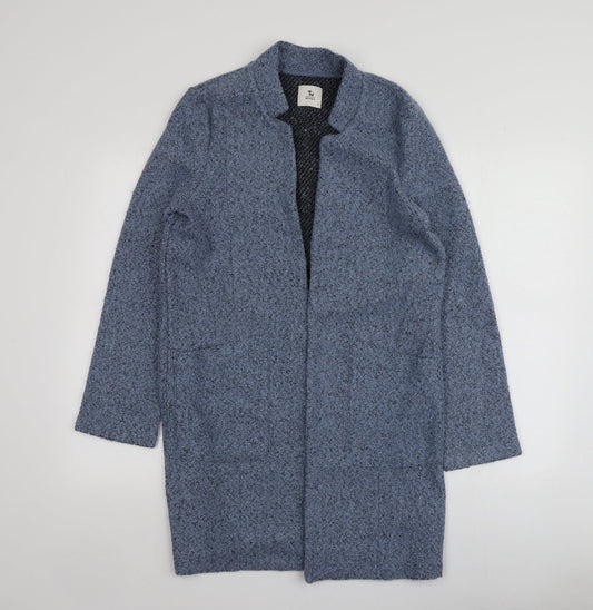 TU Womens Blue V-Neck  Polyester Cardigan Jumper Size S