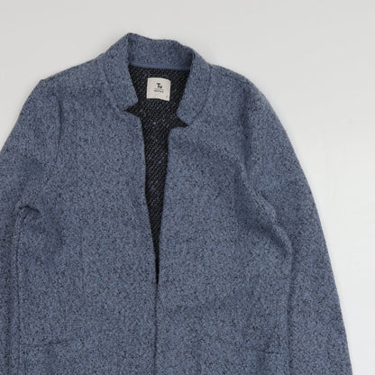 TU Womens Blue V-Neck  Polyester Cardigan Jumper Size S