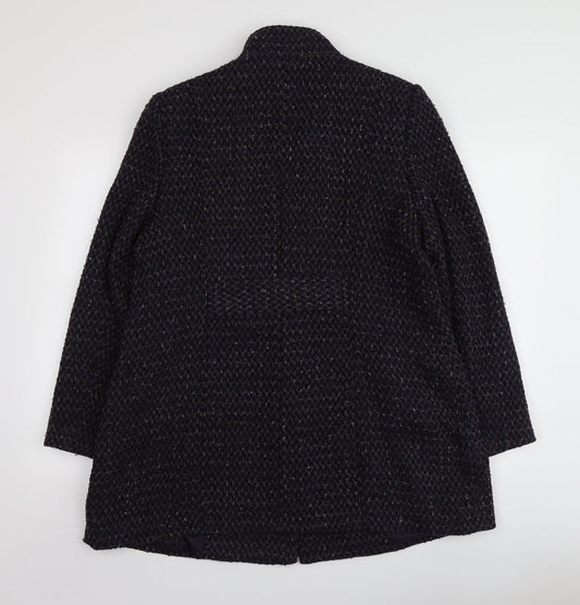 EWM Womens Purple   Overcoat Coat Size S