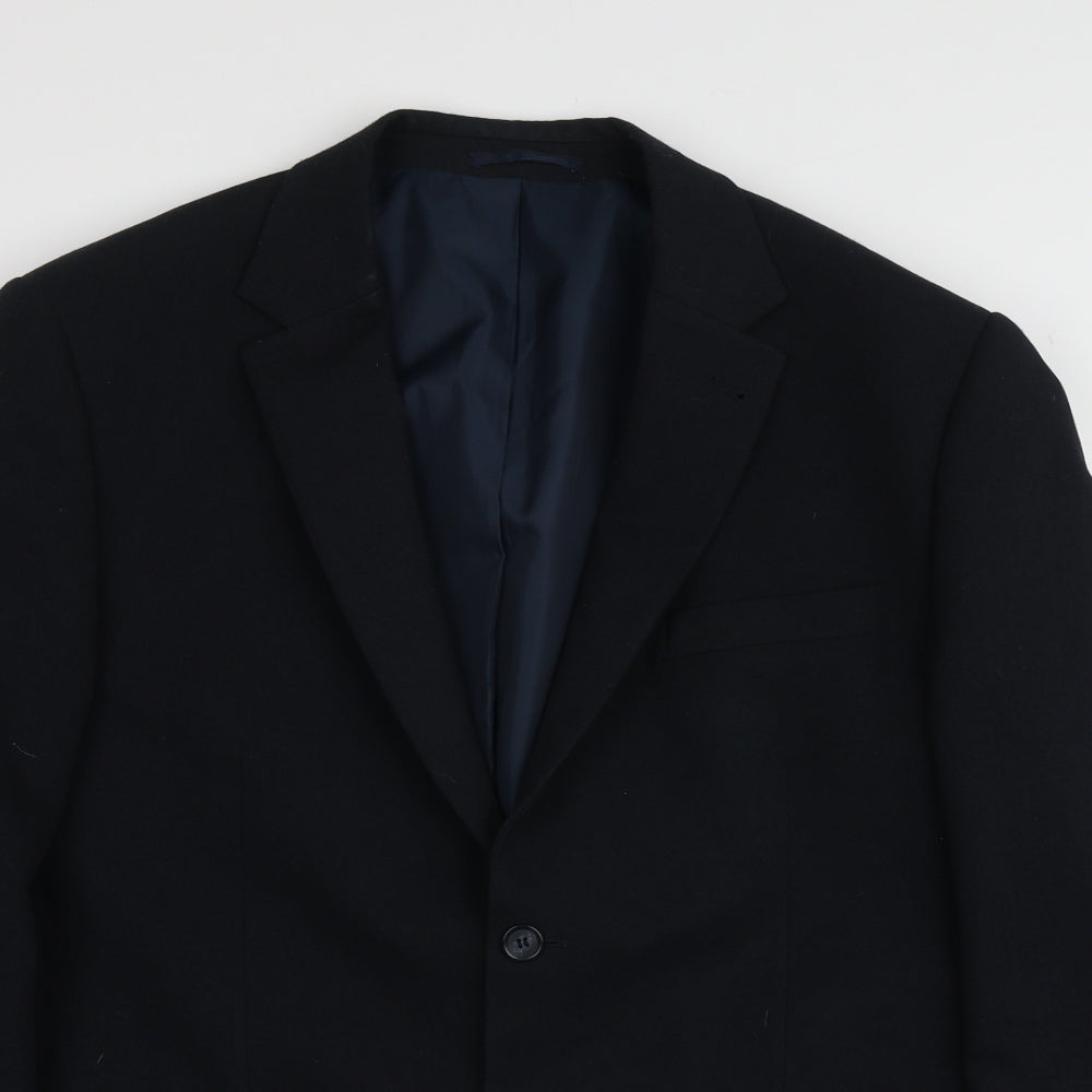 Mens UK Size S Lee Greenwood Regular Blue Suit Jacket