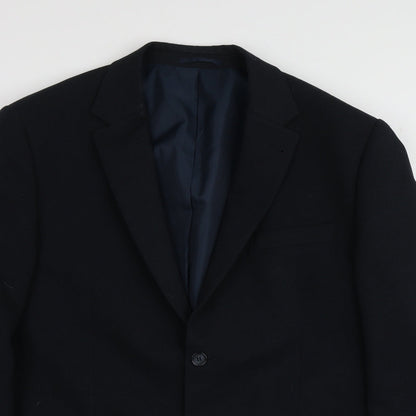 Mens UK Size S Lee Greenwood Regular Blue Suit Jacket