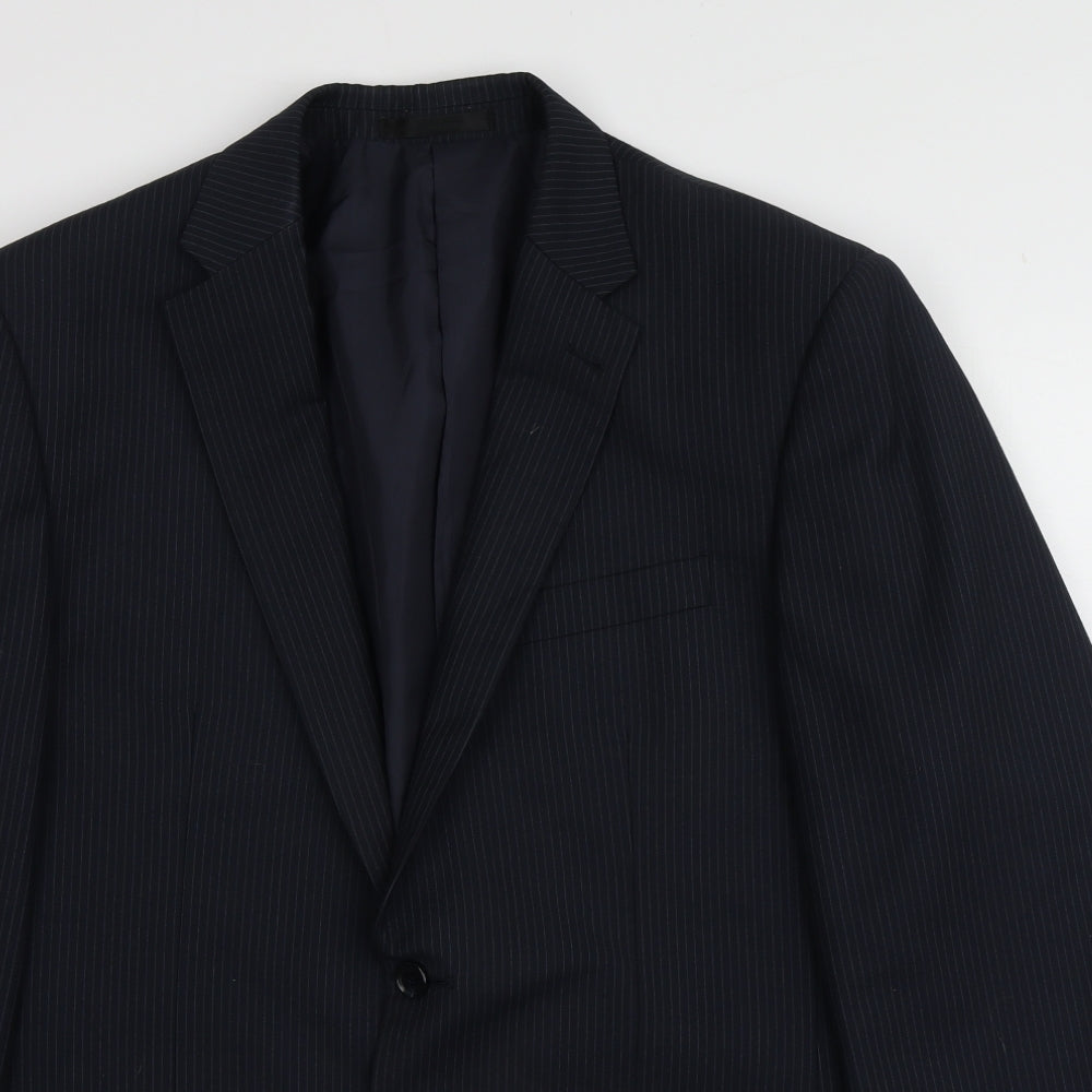 Mens UK Size S Lee Greenwood Regular Blue Suit Jacket
