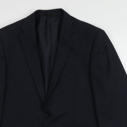 Mens UK Size S Lee Greenwood Regular Blue Suit Jacket