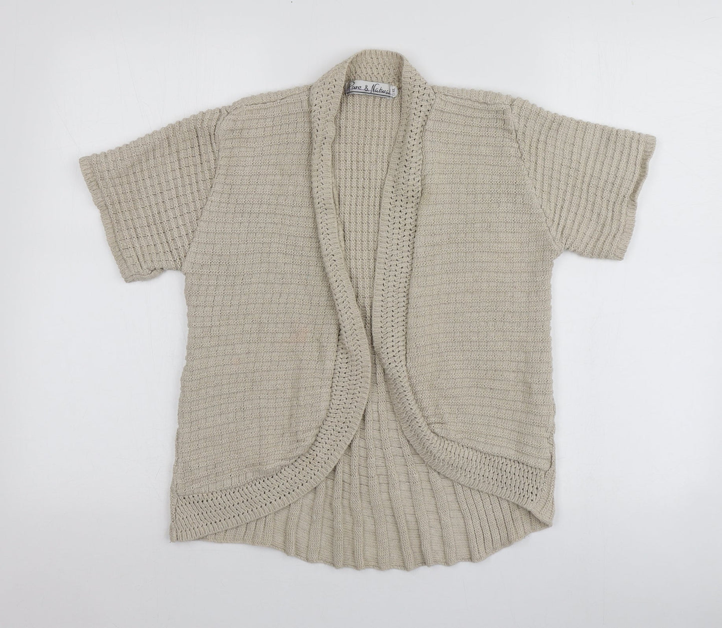 Womens UK Size L Pure&Natural Beige Shrug Jumper