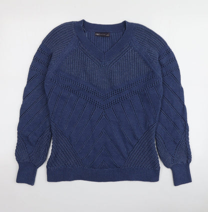 Womens UK Size S M&S Blue Pullover Jumper