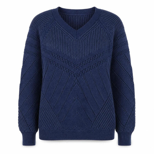 Womens UK Size S M&S Blue Pullover Jumper