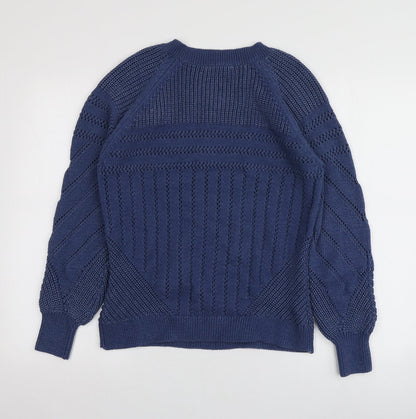 Womens UK Size S M&S Blue Pullover Jumper