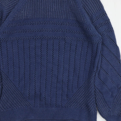 Womens UK Size S M&S Blue Pullover Jumper