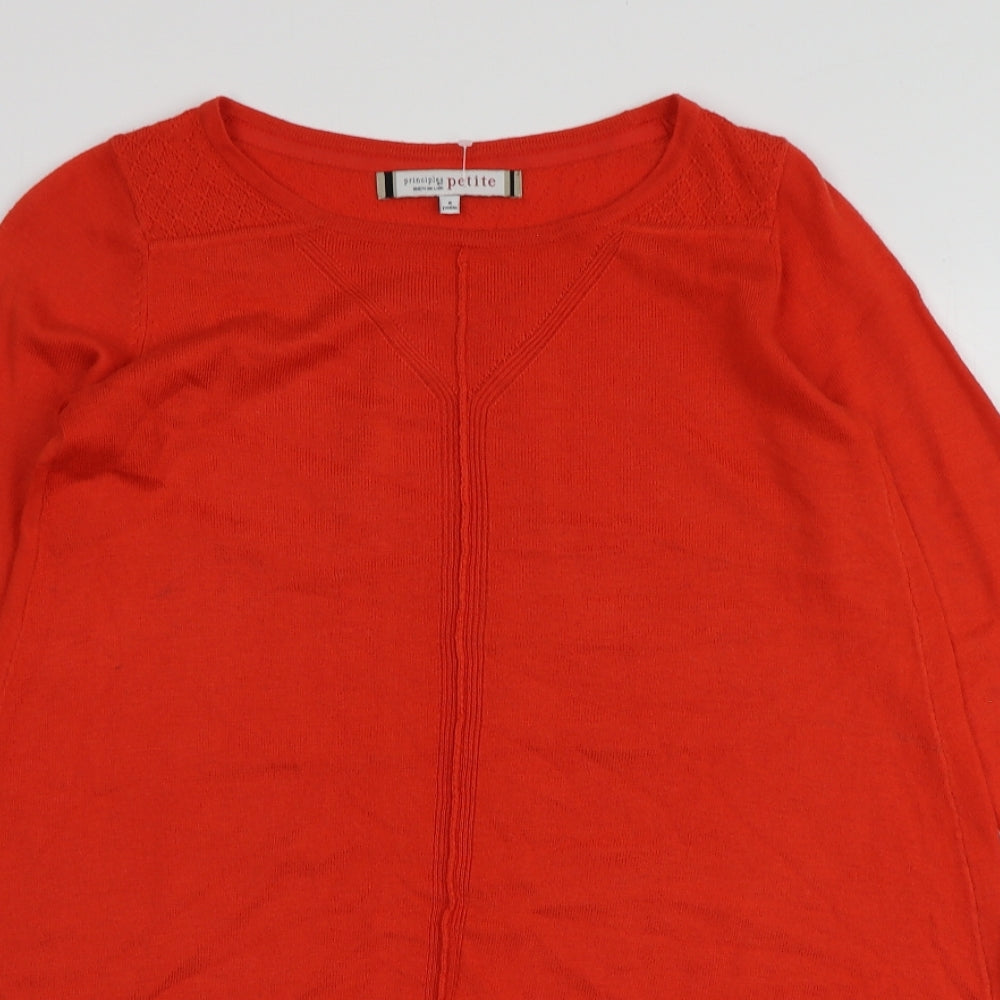 Womens UK Size 8 Principles Orange Pullover Jumper