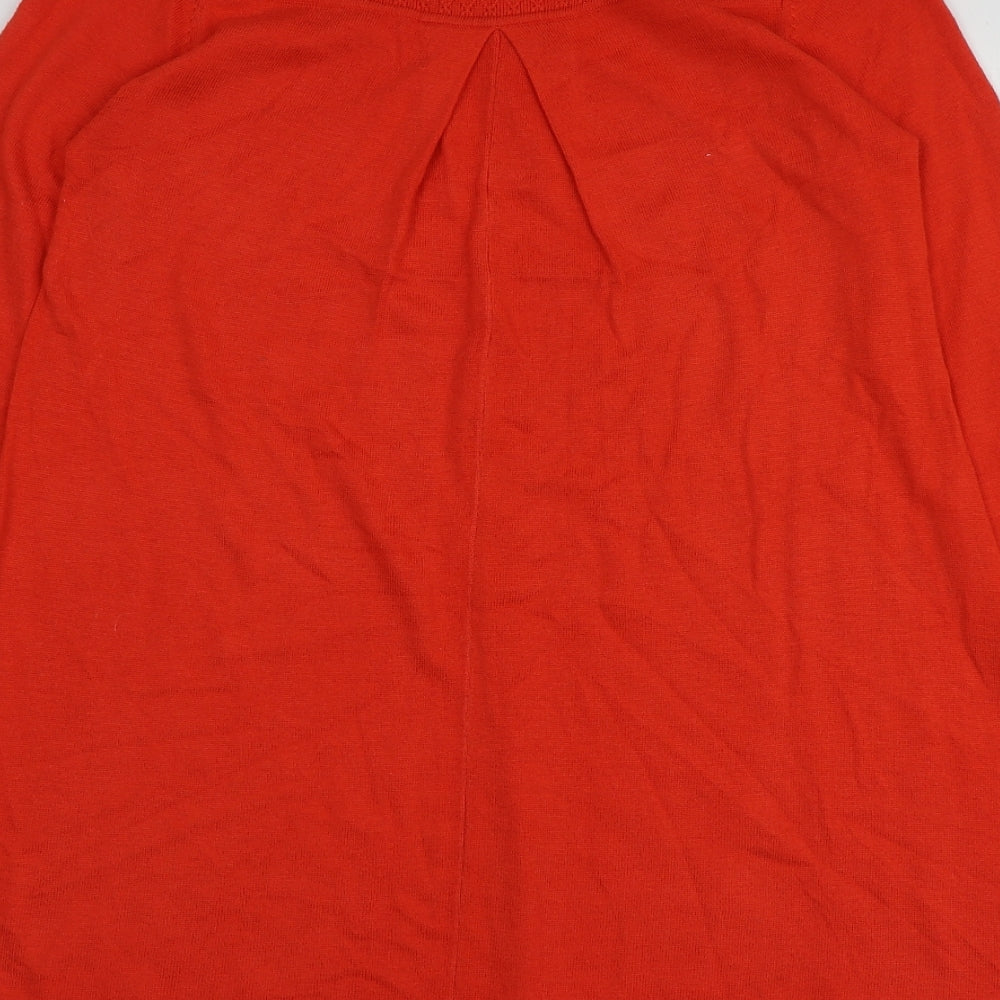 Womens UK Size 8 Principles Orange Pullover Jumper