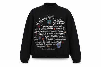 St Michael Womens Black Geometric 100% Cotton Pullover Sweatshirt Size 10