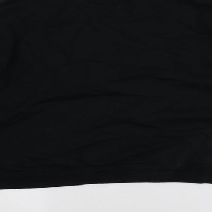 St Michael Womens Black Geometric 100% Cotton Pullover Sweatshirt Size 10