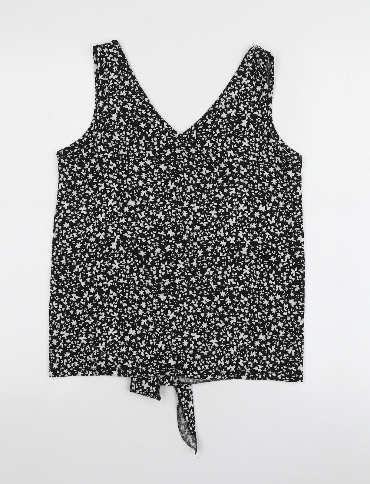 Womens UK Size S Dunnes Stores Black Basic T-Shirt