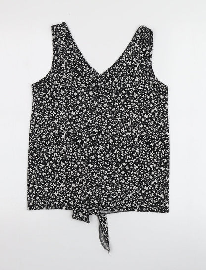Womens UK Size S Dunnes Stores Black Basic T-Shirt