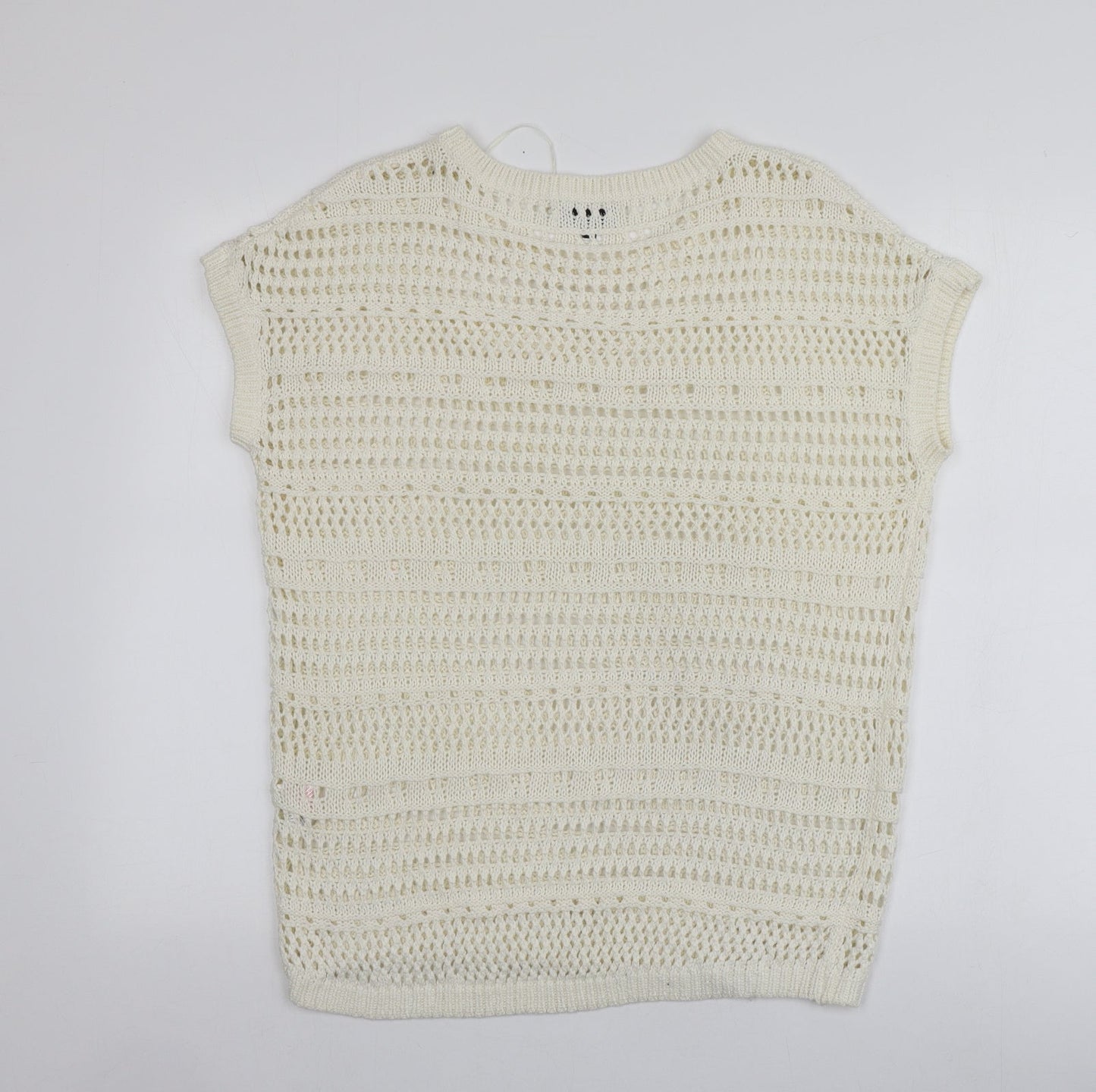 F&F Womens Ivory Round Neck  Acrylic Pullover Jumper Size 6