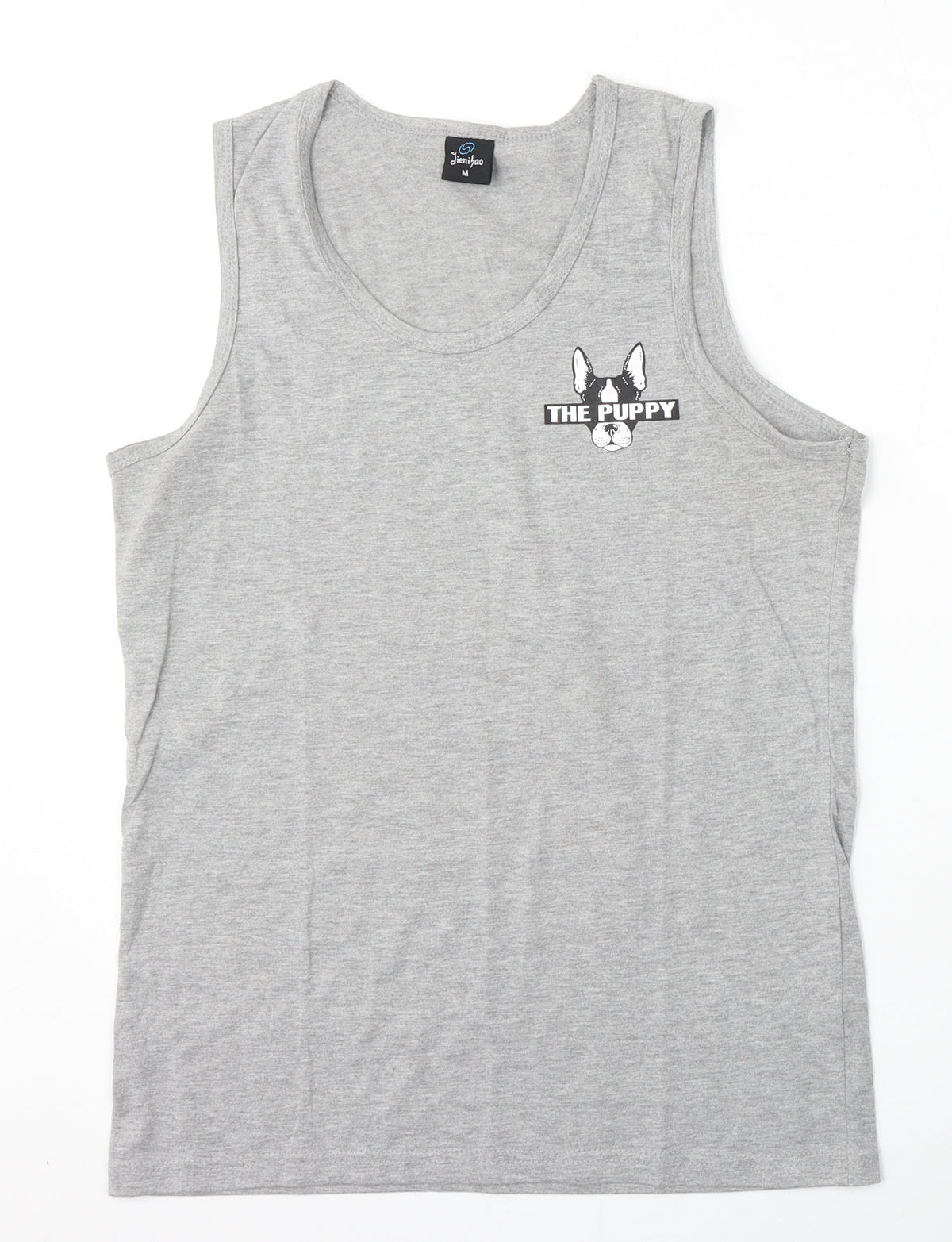 Jienihao Womens Grey  Cotton Basic Tank Size M Round Neck