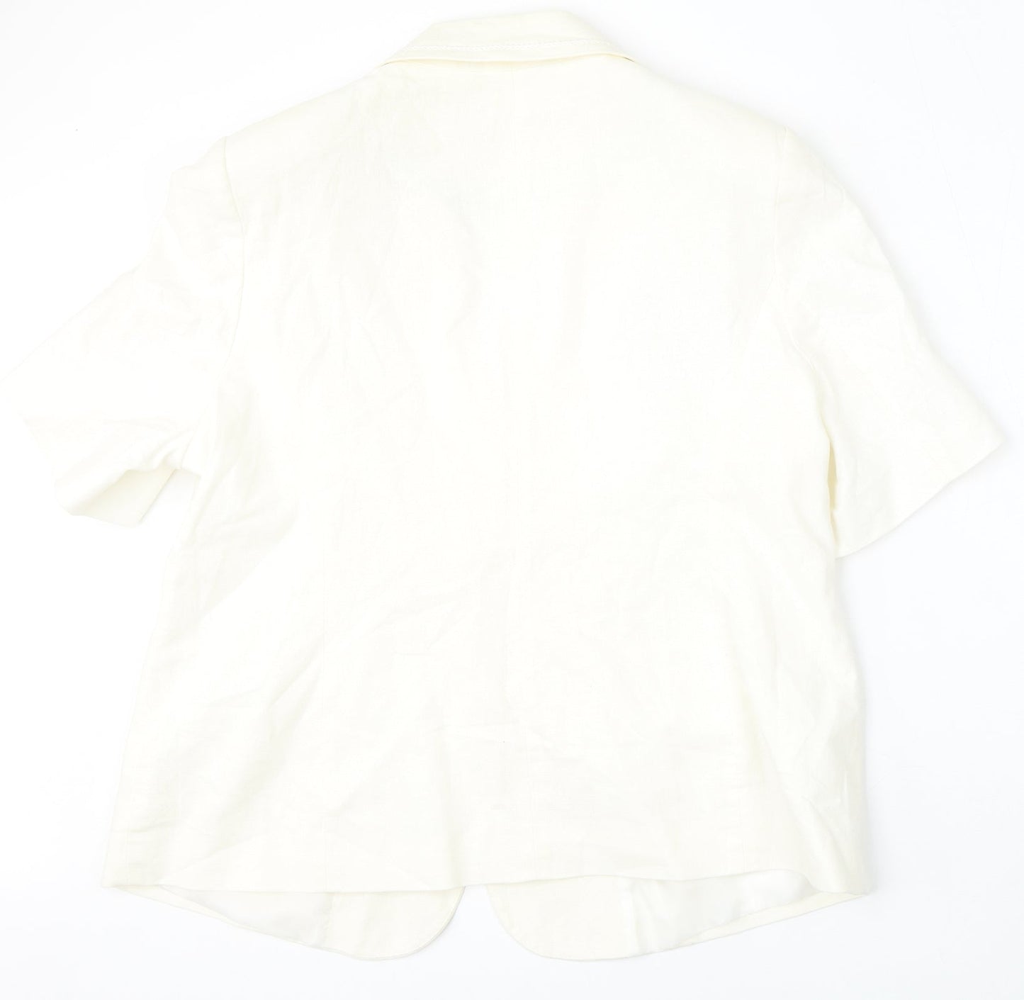 BM Collection Womens Beige  Linen Jacket Blazer Size 20