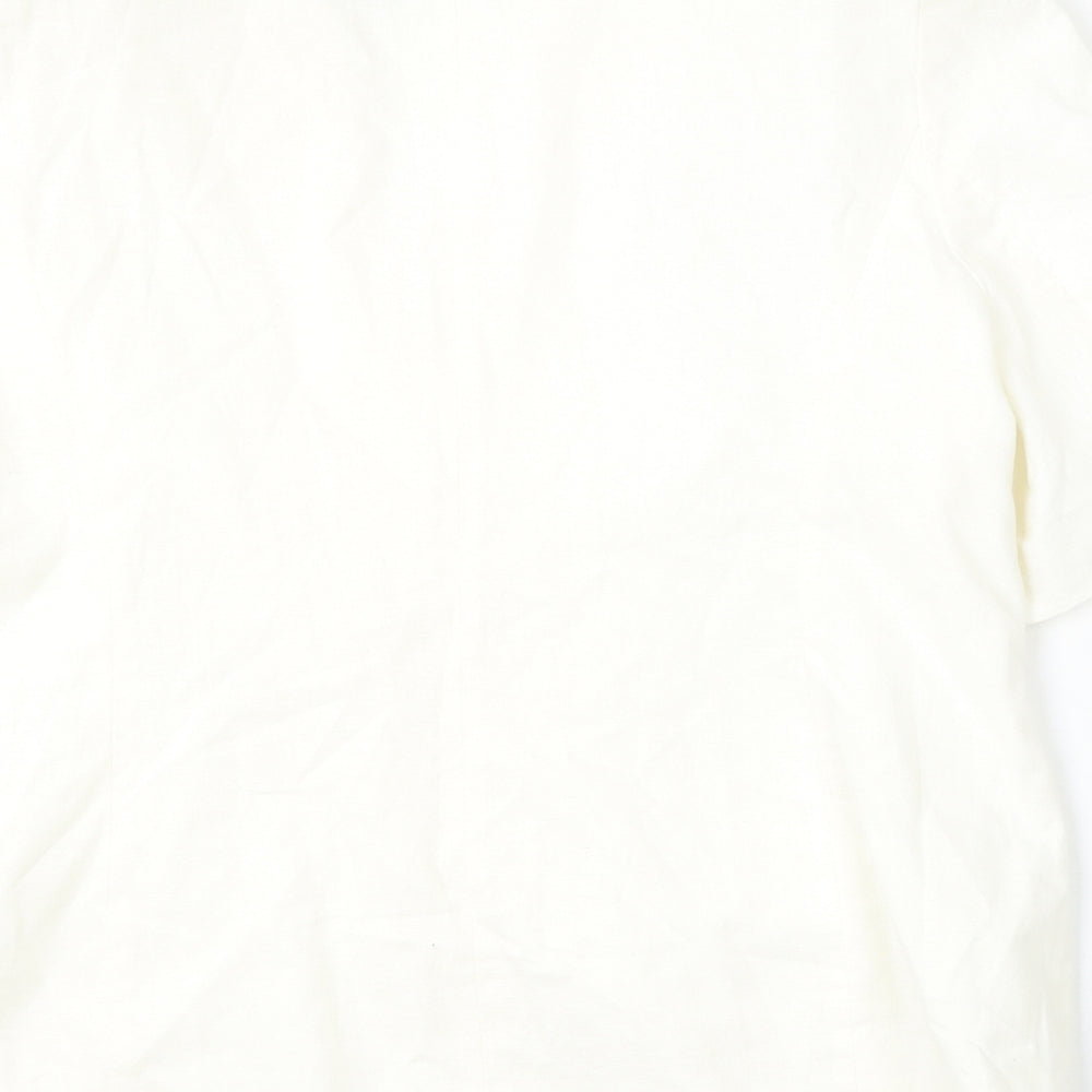 BM Collection Womens Beige  Linen Jacket Blazer Size 20