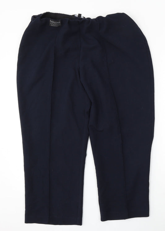 Womens UK Size 18 Mia Moda Regular Fit  Blue Trousers