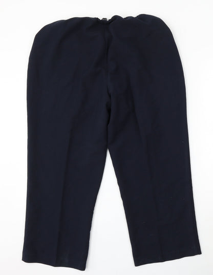 Womens UK Size 18 Mia Moda Regular Fit  Blue Trousers