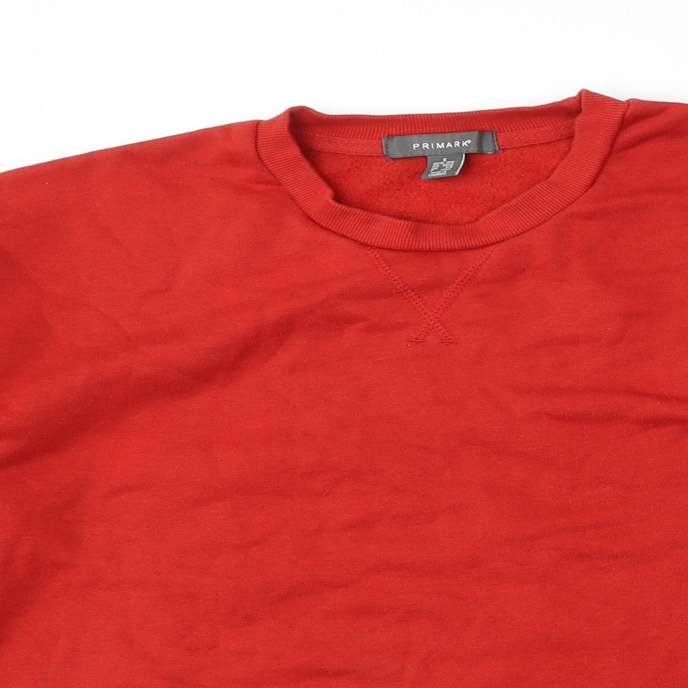 Primark Womens Red  Polyester Pullover Sweatshirt Size S