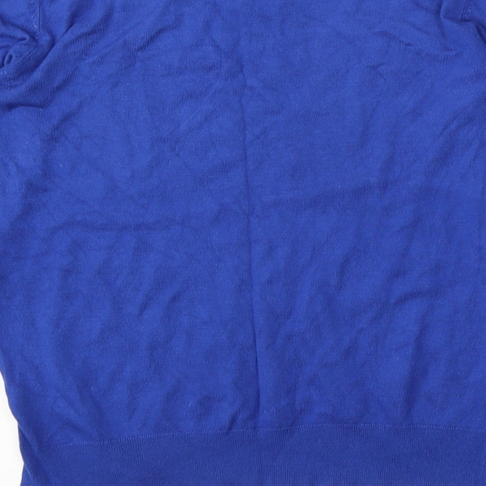George Womens Blue Round Neck  Viscose Pullover Jumper Size 10