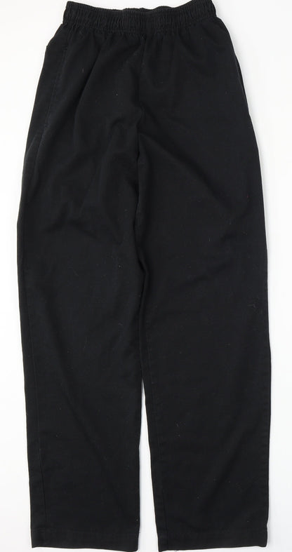 Mens UK Size XS Whites Regular Fit  Black Trousers
