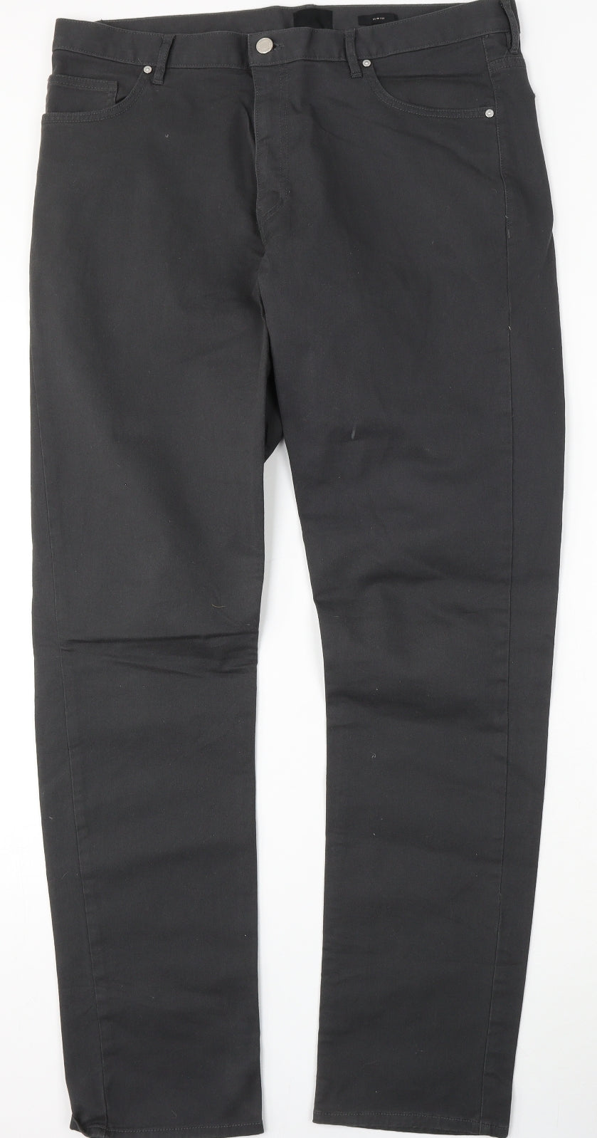 Womens UK Size 34 H&M Regular Fit Straight Grey Jeans