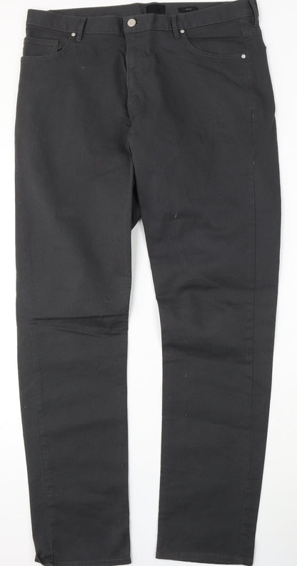 Womens UK Size 34 H&M Regular Fit Straight Grey Jeans
