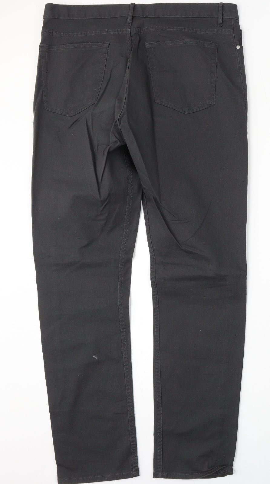 Womens UK Size 34 H&M Regular Fit Straight Grey Jeans