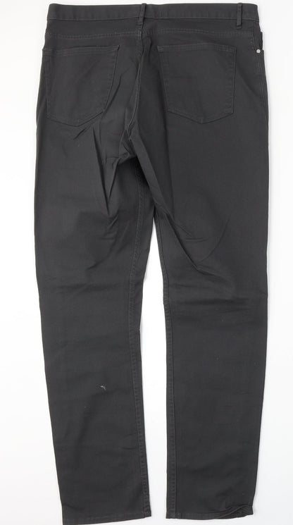 Womens UK Size 34 H&M Regular Fit Straight Grey Jeans