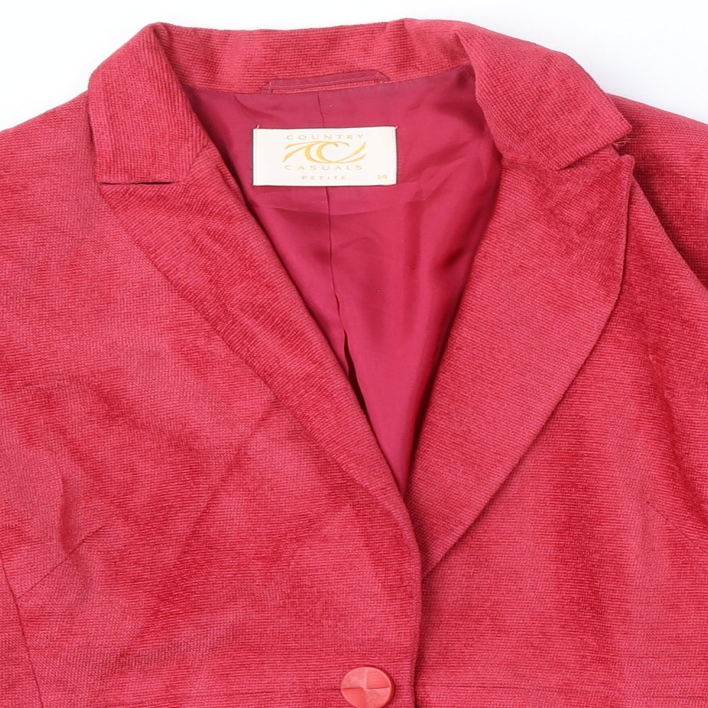 Country Casuals Womens Pink  Viscose Jacket Blazer Size 14