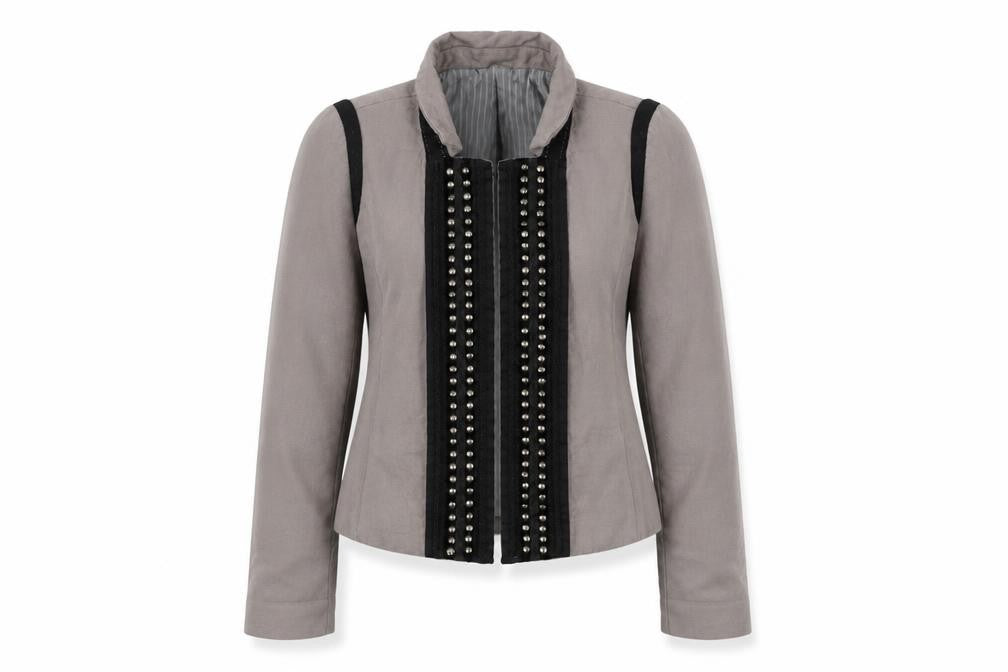 Zara Womens Beige   Jacket  Size L  Hook & Eye