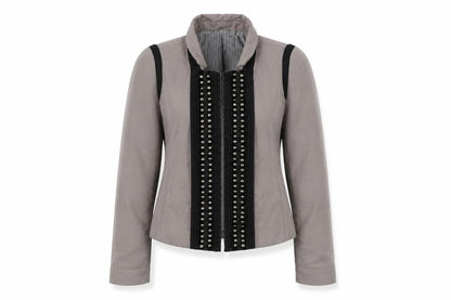 Zara Womens Beige   Jacket  Size L  Hook & Eye