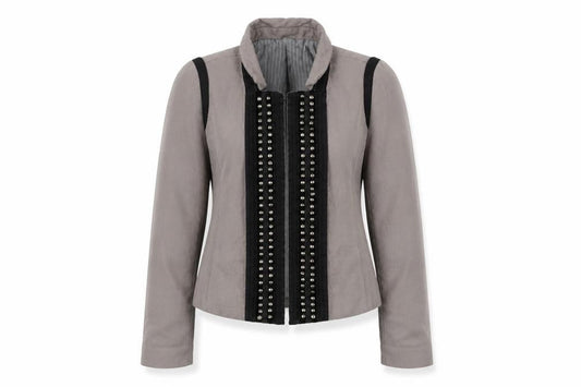 Zara Womens Beige   Jacket  Size L  Hook & Eye