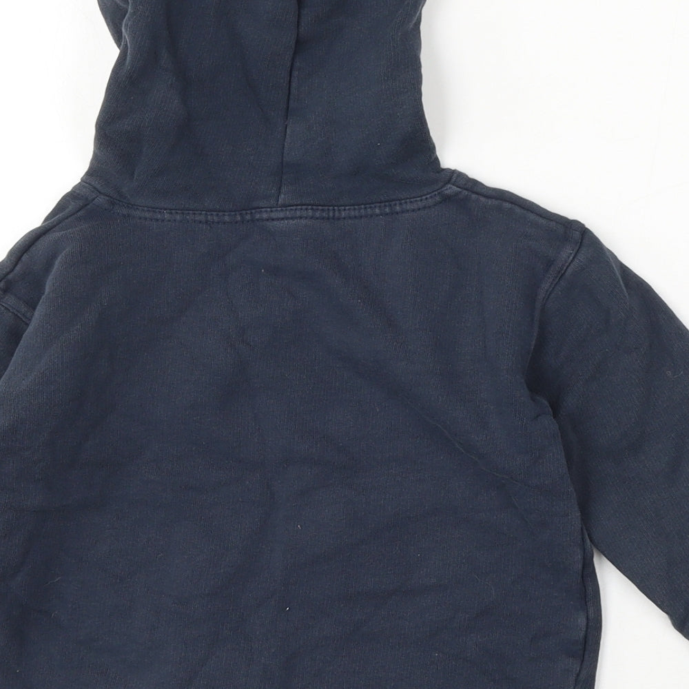 Preworn Boys Blue  Cotton Pullover Hoodie Size 2-3 Years