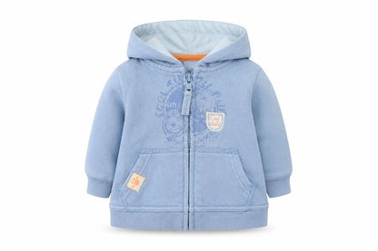 Cherokee Boys Blue  Cotton Full Zip Jumper Size 0-3 Months  Zip