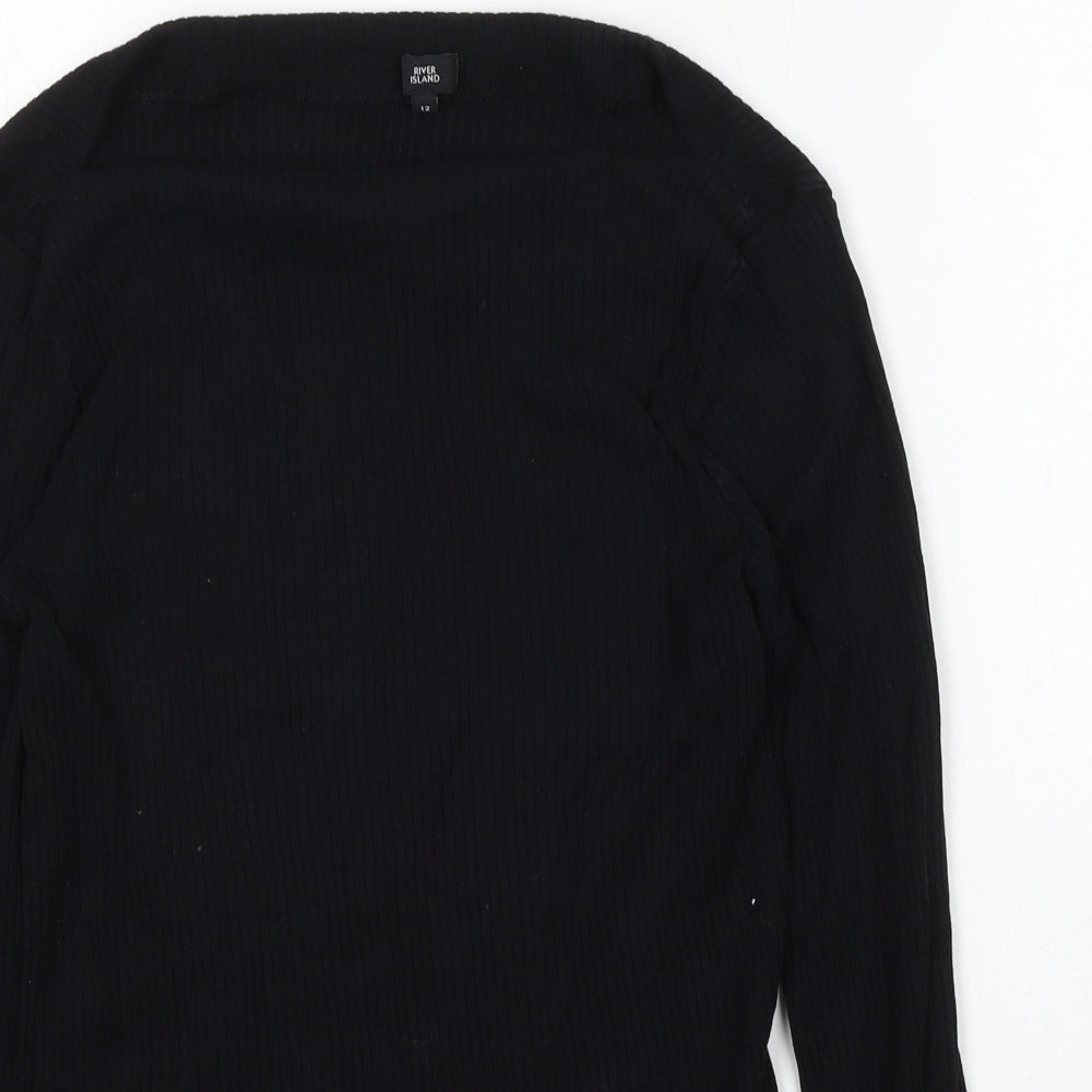 Womens UK Size 12 River Island Black Pullover Jumper
