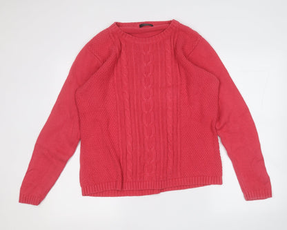 Womens UK Size L BM Pink Pullover Jumper