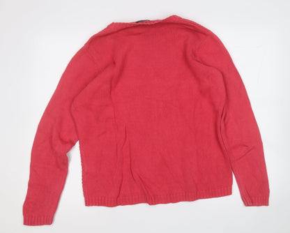 Womens UK Size L BM Pink Pullover Jumper