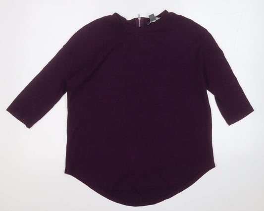 Primark Womens Purple Round Neck  Polyester Pullover Jumper Size 6