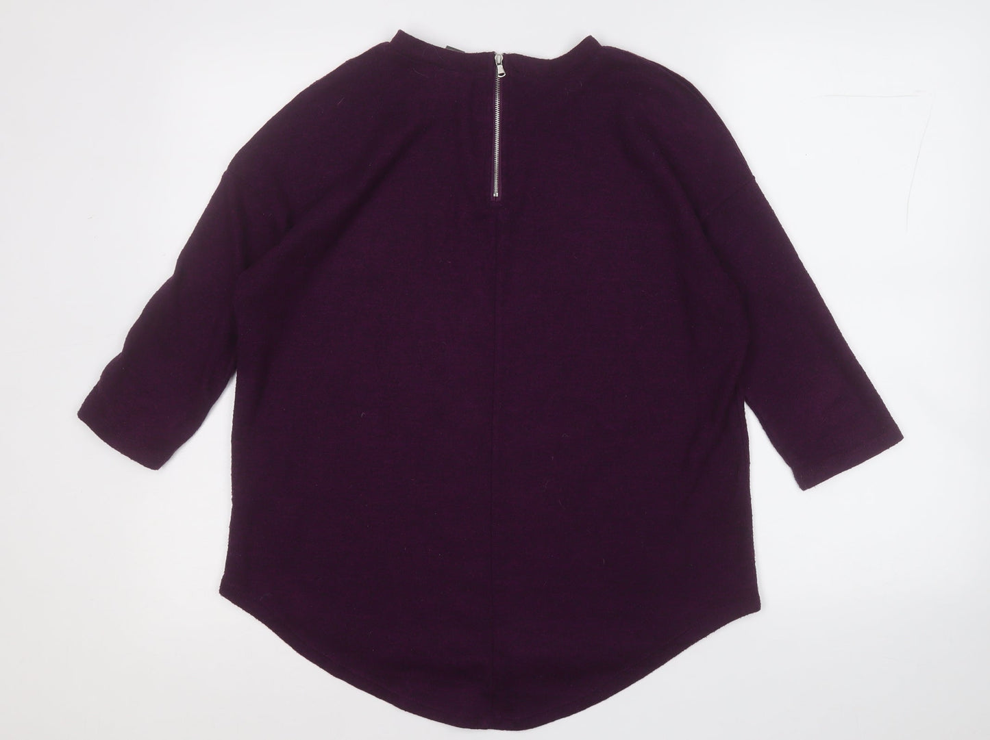 Primark Womens Purple Round Neck  Polyester Pullover Jumper Size 6